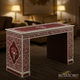 Handcrafted Wooden Desk with Intricate Floral Inlay | Luxury Handmade Desk