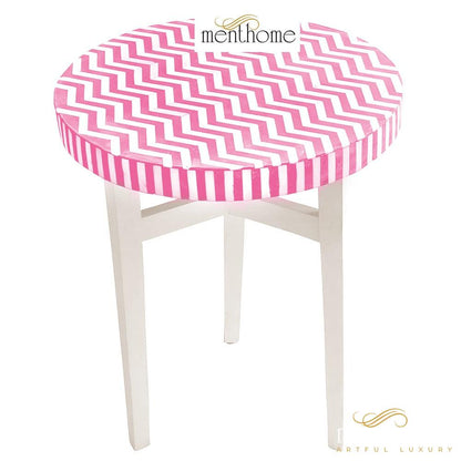 Modern Side Table Bone Wooden Modern Floral Pattern Stool | Luxury Handmade Side Table