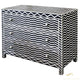 Chevron wood Dresser Black Mother of Pearl | Luxury Handmade Dresser