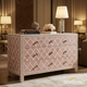 Elegant Pink Patterned 3-Drawer Chest | Luxury Handmade Dresser