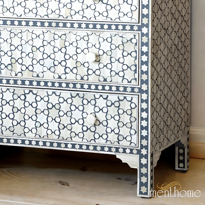 Star pattern Dressers Bone Inlay | Antique Design | Luxury Handmade Dresser