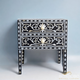 Lotus Pattern Nightstand With Two Drawer Bone Inlay | Luxury Handmade Bedside Table