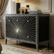 Elegant Black and White Inlaid Wooden Dresser | Luxury Handmade Dresser