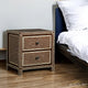 Bone Inlay Honeycomb Pattern Bedside Table with Two Drawers | Luxury Handmade Bedside Table