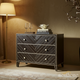 Modern Dark Wood Chest of Drawers with Chevron Pattern | Luxury Handmade Chest of Drawer