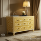 Elegant Yellow Floral Patterned Chest of Drawers | Luxury Handmade Chest of Drawer