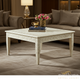 Elegant Ivory Square Coffee Table with Intricate Geometric Pattern | Luxury Handmade Coffee Table