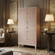 Elegant Pink Sunburst Design Storage Cabinet | Luxury Handmade Tallboy