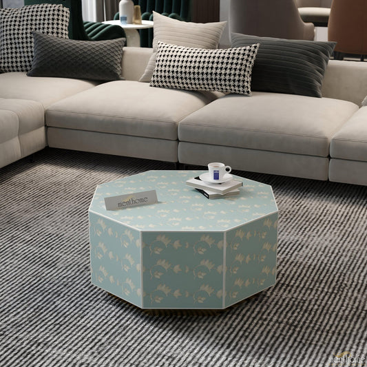 Hexagon Bone Inlay Coffee Table | Luxury Handmade Coffee Table