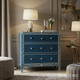 Elegant Blue Inlay 3-Drawer Chest | Luxury Handmade Chest of Drawer