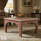 Handcrafted Red and White Inlaid Coffee Table | Luxury Handmade Coffee Table