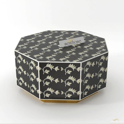 Hexagon Coffee Table Bone Inlay - HoneyComb | Luxury Handmade Coffee Table