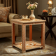 Hand-Painted Wooden Side Table with Floral Design | Luxury Handmade Side Table