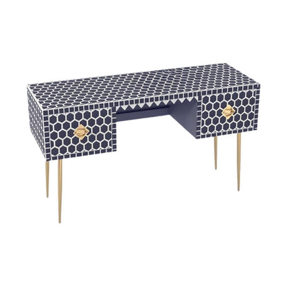 Bone Inlay Optical Desk Handmade Wooden Furniture