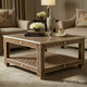 Handcrafted Inlay Bone and Wood Square Coffee Table | Luxury Handmade Coffee Table