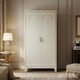 Elegant White Decorative Wardrobe Cabinet | Luxury Handmade Wardrobe