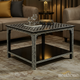Black and White Inlaid Bone Coffee Table | Luxury Handmade Coffee Table