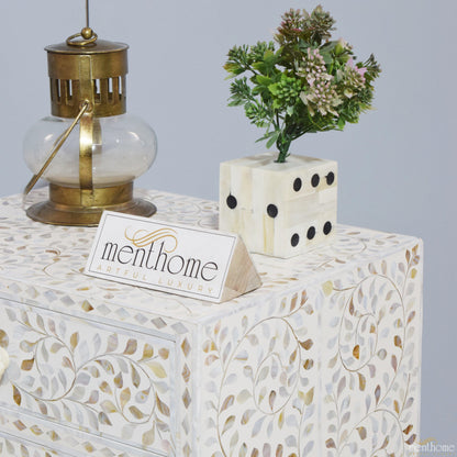 Mother of Pearl Inlay Bedside Table | Luxury Handmade Bedside Table