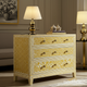 Elegant Hand-Painted Yellow Wooden Chest of Drawers | Luxury Handmade Chest of Drawer