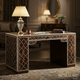 Elegant Wooden Desk with Intricate Inlay Design | Luxury Handmade Desk