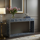 Navy Blue Floral Bone Inlay Console Table | Luxury Handmade Console