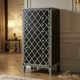 Elegant Black Wooden Chest of Drawers with Ivory Inlay | Luxury Handmade Tallboy
