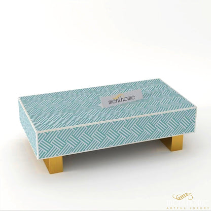 Blue Optical Coffee Table Modern Furniture | Luxury Handmade Coffee Table