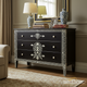 Elegant Black and White Inlaid Wooden Chest of Drawers | Luxury Handmade Dresser