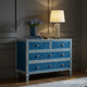 Blue Inlay Pattern Wooden Dresser | Luxury Handmade Dresser