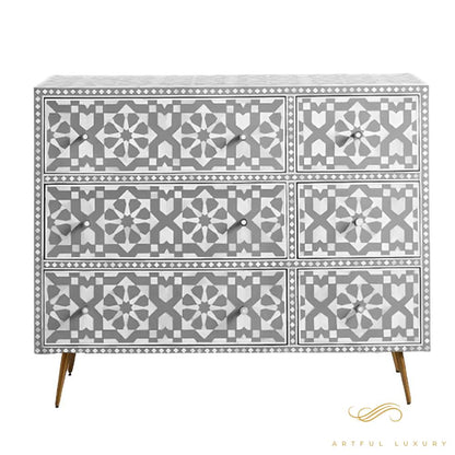 Moroccan Six Drawer Dresser | Luxury Handmade Dresser