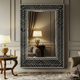 Large Decorative Black and White Wall Mirror | Luxury Handmade Mirror