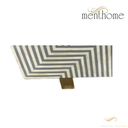 Bone Inlay Stripe Design Coffee Table | Luxury Handmade Coffee Table