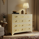 Hand-Painted Floral Pattern Wooden Chest of Drawers | Luxury Handmade Dresser