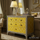 Vintage Moroccan Style Yellow Wooden Dresser | Luxury Handmade Dresser