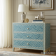 Blue Patterned Three-Drawer Chest | Luxury Handmade Chest of Drawer