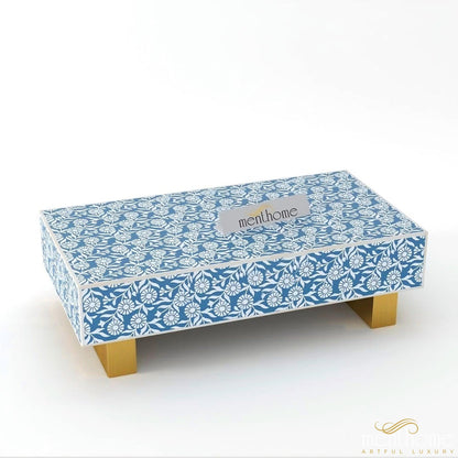 Bone Inlay Rectangular Sunflower Modern Coffee Table | Luxury Handmade Coffee Table