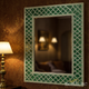 Elegant Green Ornate Mirror | Luxury Handmade Mirror