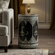 Elegant Black and White Drum Table | Luxury Handmade Side Table