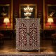 Handcrafted Inlaid Floral Wooden Cabinet | Luxury Handmade Cabinet