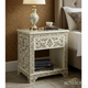 Decorative Bone Inlay Nightstand Table | Luxury Handmade Bedside Table