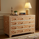 Handcrafted Bone Inlay Floral Pattern Chest of Drawers | Luxury Handmade Dresser