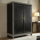 Elegant Black Sunburst Wardrobe Cabinet | Luxury Handmade Wardrobe