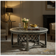 Handcrafted Moroccan Bone Inlay Round Coffee Table | Luxury Handmade Coffee Table