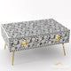 Sunflower-Bone Inlay -Rectangular-Coffee Table | Luxury Handmade Coffee Table