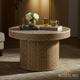 Handcrafted Moroccan Bone Inlay Round Coffee Table | Luxury Handmade Coffee Table
