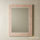 Decorative Wall Mirror with Pink Herringbone Frame | Luxury Handmade Mirror