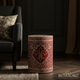 Elegant Fleur-de-lis Decorative Drum Table | Luxury Handmade Side Table