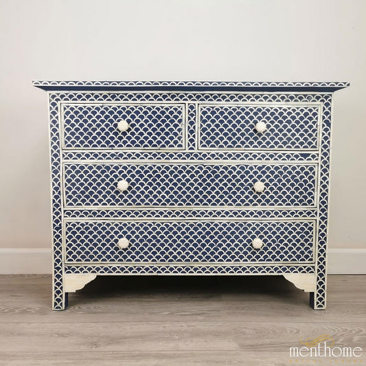 Bone Inlay Fish Scale Dresser | Luxury Handmade Dresser