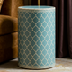 Aqua Trellis Drum Table | Luxury Handmade Side Table