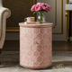 Elegant Pink Ottoman Storage | Luxury Handmade Side Table